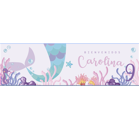 Banner de papel Sirena